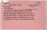 McCarthy's Telegram to Truman