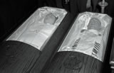The Rosenbergs in their coffins