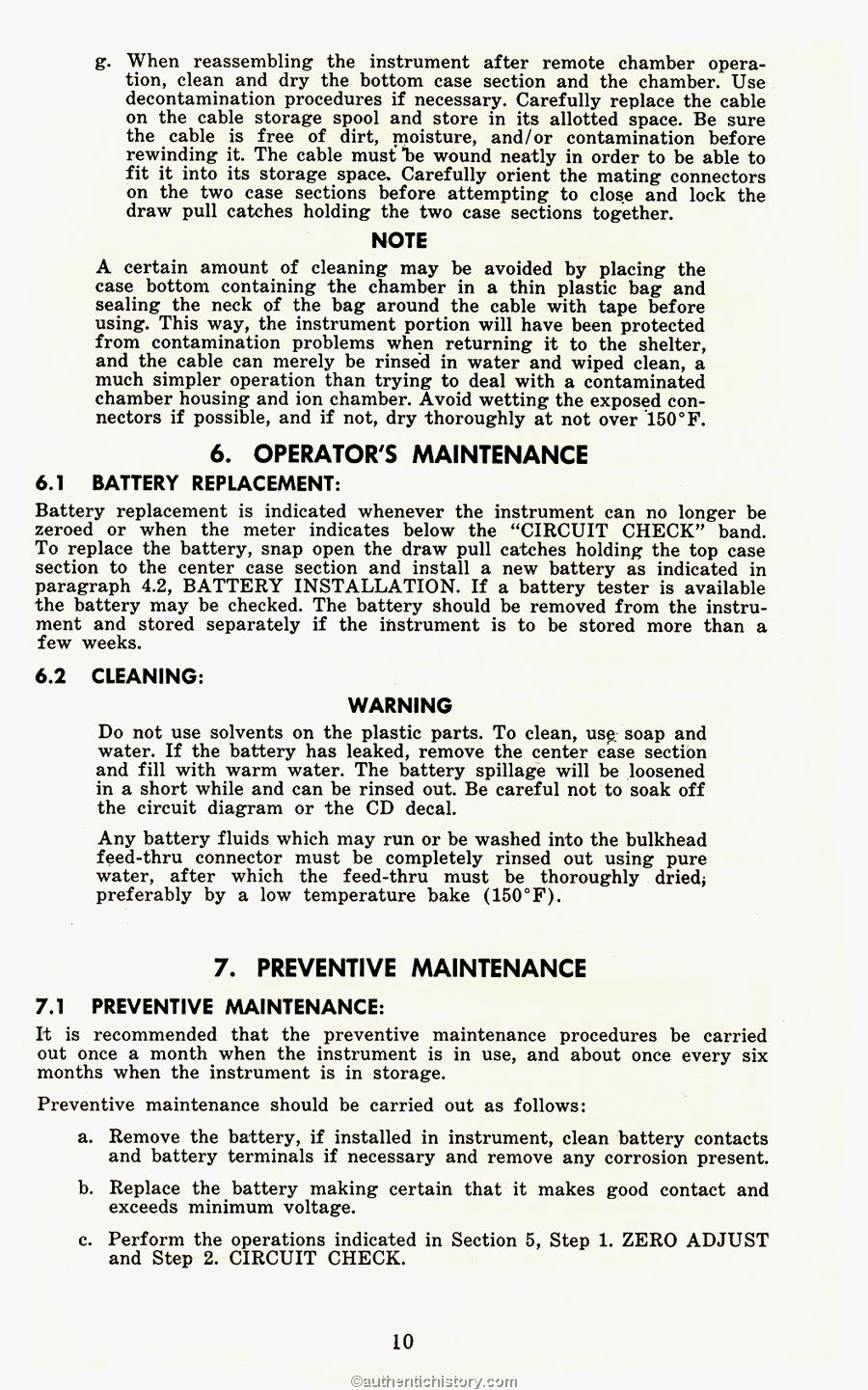 Radiological Survey Meter & Maintenance Manual (1964)