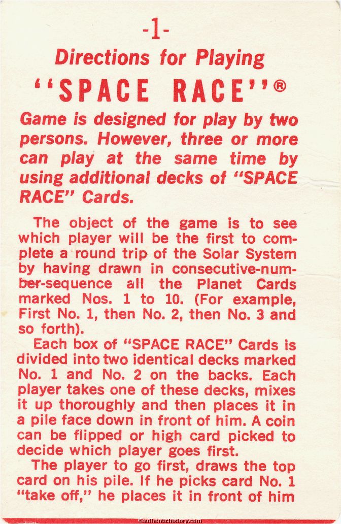 The Space War Card Game