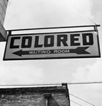 Colored waiting room sign, 1943