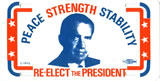 Re-Elect the President Bumper Sticker, 1972