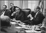 Minority House leader Ford in meeting with Nixon