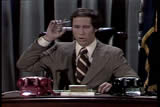 Chevy Chase as President Ford on Saturday Night Live
