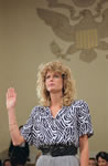 Fawn Hall taking the oath, 6/8/87