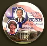 Button: George and Laura Bush Inaugural