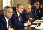 Bush Meets With National Security Team