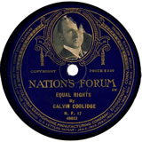 "Equal Rights" by Calvin Coolidge, Governor of Massachusetts (R) (N.F. 17)