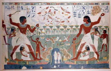 Ancient Egyptians hunting