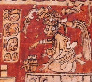 Itzamna, a creator god and the god of writing, calendars and medicine. Public domain, via Wikimedia Commons.