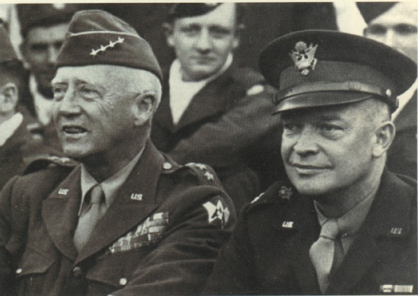 Dwight Eisenhower George S Patton WWII World War 2 Allied Generals Matted Photo 